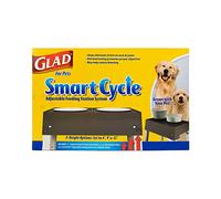 Glad for Pets Smart Cycle estación de alimentación de Cuencos Desechables | Cuencos pequeños y Grandes para Perros | Disponible en Varios Patrones