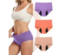 Gladbecke Bragas Menstruales de Algodón para Mujer, Talle Alto, Reutilizables y 60ML Alta Absorción sin Fugas ni Olores,Braga Menstrual Mujer,XL