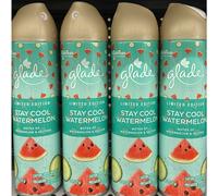 Glade Air Ambresvering Spray - Stay Cool Satermelon - Spring Collection 2022 - Paquete de 4 latas