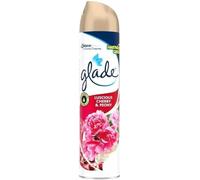 Glade - Ambientador Aerosol, eliminación de malos olores, hasta 7 horas de fragancia Flor Peonía y Cereza, con aceites esenciales, 1 unidad - 300ml