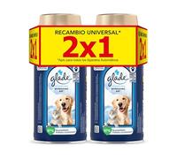 Glade Ambientador Automático Mascotas, con Aceites Esenciales, Dura Hasta 60 Días, 2 Recambios