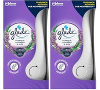 Glade® - Ambientador Automático Sense & Spray con Sensor de Movimiento, Fragancia Lavanda, Pack Difusor + 3 Recambios (El paquete puede variar) (Paquete de 2)