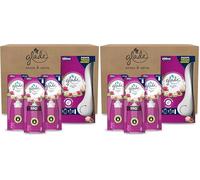 Glade Ambientador Autómatico Sense & Spray Relaxing Zen, con Sensor de Movimiento, Dura Hasta 180 Días, con Aceites Esenciales, Pack 1 Difusor + 3 Recambios (Paquete de 2)