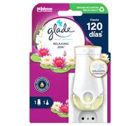 Glade - Ambientador Eléctrico Líquido con aceites esenciales, aroma Relax Zen, hasta 100 días, difusor + recambio, Difusor + Recambio