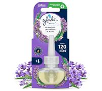 Glade Ambientador Eléctrico Líquido Regulable Lavanda, Dura Hasta 120 Días, con Aceites Esenciales, 1 Recambio (Paquete de 6)