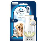 Glade Ambientador Eléctrico Líquido Regulable Mascotas, Dura Hasta 120 Días, con Aceites Esenciales, 1 Difusor + 1 Recambio