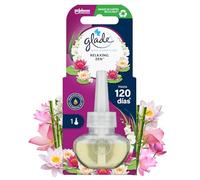 Glade Ambientador Eléctrico Líquido Regulable Relaxing Zen, Dura Hasta 120 Días, con Aceites Esenciales, 1 Recambio
