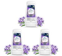 Glade Ambientador Gel Absorbeolores Lavanda, con Aceites Esenciales, Dura Hasta 60 Días, 1 Gel (Paquete de 3)