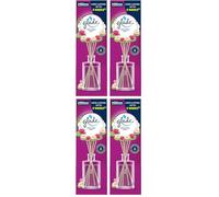 Glade Ambientador Mikado con Varillas Relaxing Zen, Dura hasta 5 Semanas, con Aceites Esenciales, 1 Difusor 50ml (Paquete de 4)
