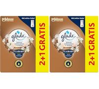 Glade Ambientador Touch & Fresh Sensual Sandalwood & Jasmine, Hasta 10 Veces Más Frescor, con Aceites Esenciales, 3 Recambios (Paquete de 2)