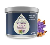 Glade Aromatherapy Moment Of Zen Vela Fragancia Lavanda y Sándalo, 260g