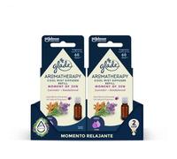 Glade Aromatherapy Recambios para Difusor de aceites esenciales, fragancia Moment of Zen [Lavender & Sandalwood] más de 60 días de duración por recambio. Pack de 2 recambios