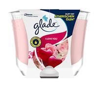 Glade Brise I Love You - Vela aromática de larga duración en vaso de cristal (hasta 39 horas de combustión, 1 x 224 g)
