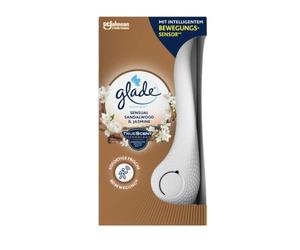 Glade Brise Sense & Spray - Ambientador con sensor de movimiento, soporte y 1 recambio, sándalo sensual y jazmín, 18 ml