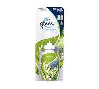 Glade By Brise - Recambio para difusor Sense & Spray, frescor y perfume de ambiente en la casa, 18 ml, aroma frescor de grano de muguet