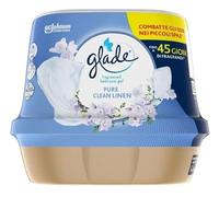 Glade Gel Premium - Ambientador infundido con aceites esenciales para baño y aseo - Pure Clean Linen - 45 días de perfume