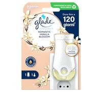 Glade Ambientador para ambientes con aceites esenciales, fragancia romántica vainilla blossom, paquete de 1 difusor eléctrico + 1 recarga, 20 ml