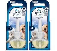 Glade Mascota- Recambio para Ambientador Eléctrico Líquido con aceites esenciales, hasta 100 días, 1 Unidad (Paquete de 2)