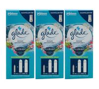 Glade Mini OCEAN ADVENTURE Touch & Fresh 3 X 10Ml Recarga Spray Ambiental