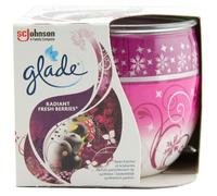 glade RADIANTES FRESCAS BAYAS Vela Aromática 1 x 120g con Aceites Esenciales