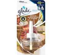 Glade Recambio de aceite perfumado eléctrico para ambientador enchufable, paquete de 6 (12 recambios), sándalo y jazmín, 20 ml