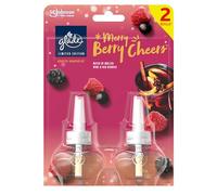 Glade Repuesto de ambientador enchufable, ambientador eléctrico perfumado para habitación, Merry Berry Cheers, paquete doble (2 recambios de 20 ml)