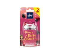 Glade Sense & Spray - Recambio de ambientador, spray automático activado por movimiento y eliminador de olores para el hogar, Merry Berry Cheers, paquete doble (2 recambios de 18 ml)