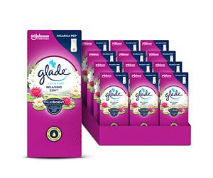 Glade Touch & Fresh - Recarga para ambientadores Mini Spray, fragancia Relaxing Zen, formato de repuesto de 12 recargas, 10 ml