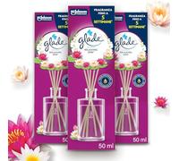 Glade Varillas, Difusor con Aceites Esenciales, Hasta 15 Semanas de Duración, Aroma Relaxing Zen, Pack de 3 (3 x 50 ml)