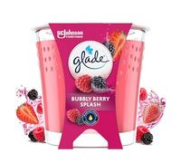 Glade Vela Perfumada, Fragancia Bubbly Berry Splash, Infusionada con Aceites Esenciales, Vegana, Aroma de 30 Horas, 1 Vela