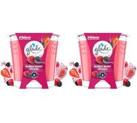 Glade Vela Perfumada, Fragancia Bubbly Berry Splash, Infusionada con Aceites Esenciales, Vegana, Aroma de 30 Horas, 1 Vela (Paquete de 2)
