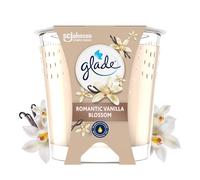 Glade Vela Perfumada, Fragancia Romantic Vainilla Blossom, Infusionada con Aceites Esenciales, Vegana, Aroma de 30 Horas, 1 Vela