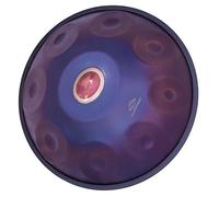 GLADFRESIT Master Series Handpan 20 pulgadas - D-Moll Kurd 9 tonos 440 Hz - Morado - Incluye mochila, soporte, curso en línea, paño de limpieza, martillo de afinación y borde de cuerda (Master Series
