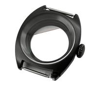 Gladiaond Caja de reloj 36 mm con cristal zafiro doble cúpula, compatible NH34, NH35, NH36, NH38, ETA2824, PT5000, corona pequeña(Black Glass Back A,Case NH35 NH36)