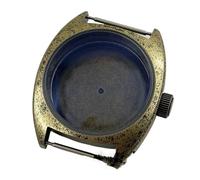 Gladiaond Caja de reloj 36 mm con cristal zafiro doble cúpula, compatible NH34, NH35, NH36, NH38, ETA2824, PT5000, corona pequeña(Bronze Solid Back B,Case NH35 NH36)