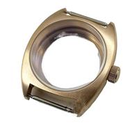 Gladiaond Caja de reloj 36 mm con cristal zafiro doble cúpula, compatible NH34, NH35, NH36, NH38, ETA2824, PT5000, corona pequeña(Rose Glass Back B,Case NH35 NH36)