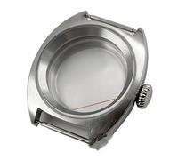 Gladiaond Caja de reloj 36 mm con cristal zafiro doble cúpula, compatible NH34, NH35, NH36, NH38, ETA2824, PT5000, corona pequeña(Silver Glass Back A,ETA2824 PT5000)