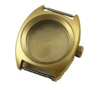 Gladiaond Caja de reloj 39 mm con cristal zafiro doble cúpula, compatible NH34, NH35, NH36, NH38, ETA2824, PT5000, corona pequeña(Gold Solid Back B,ETA2824 PT5000)