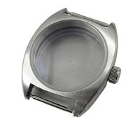 Gladiaond Caja de reloj 39 mm con cristal zafiro doble cúpula, compatible NH34, NH35, NH36, NH38, ETA2824, PT5000, corona pequeña(Silver Solid Back B,ETA2824 PT5000)