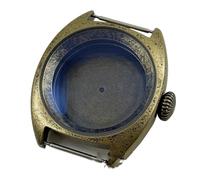 Gladiaond Caja de reloj 39 mm con cristal zafiro doble cúpula, compatible NH34, NH35, NH36, NH38, ETA2824, PT5000, corona pequeña(Bronze Solid Back A,Case NH35 NH36)