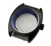 Gladiaond Caja de reloj 39 mm con cristal zafiro doble cúpula, compatible NH34, NH35, NH36, NH38, ETA2824, PT5000, corona pequeña(Black Glass Back B,Case NH35 NH36)