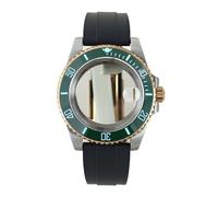 Gladiaond Caja de reloj 40 mm con bisel luminoso C3 y correa cristal zafiro for movimientos NH35, NH36, NH34/38(Black strap 41)