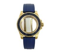 Gladiaond Caja de reloj 40mm, pulsera goma con bisel cerámica, inserto zafiro for NH35 NH36 NH34/38, Miyota8215, ETA2824 Movts, 1 ud(Blue strap 6,For Eta 2824)
