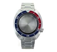 Gladiaond Caja de Reloj 45 mm con Correa Acero 316L Macizo for NH35, NH36, NH38 y NH34, Esfera 28,5, Resistente al Agua hasta 100 m(Black Steel Chapter3)