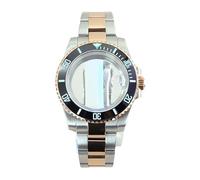 Gladiaond Caja de reloj acero 316L, 40mm, pulsera cristal zafiro for movimiento NH35 NH36 NH34 8215 2824, corona atornillada SUB C3, bisel luminoso, 1 ud(Glass Bottom Cover 3,For NH35 NH36)