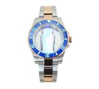 Gladiaond Caja de reloj acero 316L, 40mm, pulsera cristal zafiro for movimiento NH35 NH36 NH34 8215 2824, corona atornillada SUB C3, bisel luminoso, 1 ud(Glass Bottom Cover 6,For 8215)