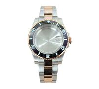 Gladiaond Caja de reloj acero 316L, 40mm, pulsera cristal zafiro for movimiento NH35 NH36 NH34 8215 2824, corona atornillada SUB C3, bisel luminoso, 1 ud(Solid Bottom Cover 3,For NH35 NH36)