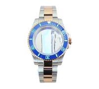 Gladiaond Caja de reloj acero 316L, 40mm, pulsera cristal zafiro for movimiento NH35 NH36 NH34 8215 2824, corona atornillada SUB C3, bisel luminoso, 1 ud(Glass Bottom Cover 5,For Eta 2824)