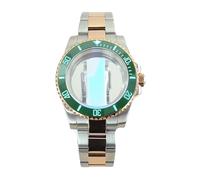 Gladiaond Caja de reloj acero 316L, 40mm, pulsera cristal zafiro for movimiento NH35 NH36 NH34 8215 2824, corona atornillada SUB C3, bisel luminoso, 1 ud(Glass Bottom Cover 2,For Eta 2824)