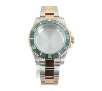 Gladiaond Caja de Reloj Buceo Sub GMT Resistente al Agua 20 Bar, 40 mm, Color Plata y Oro Rosa, for NH34, NH35, NH36, NH38, Movimiento, Esfera 28,5(Silver Rose Gold36)